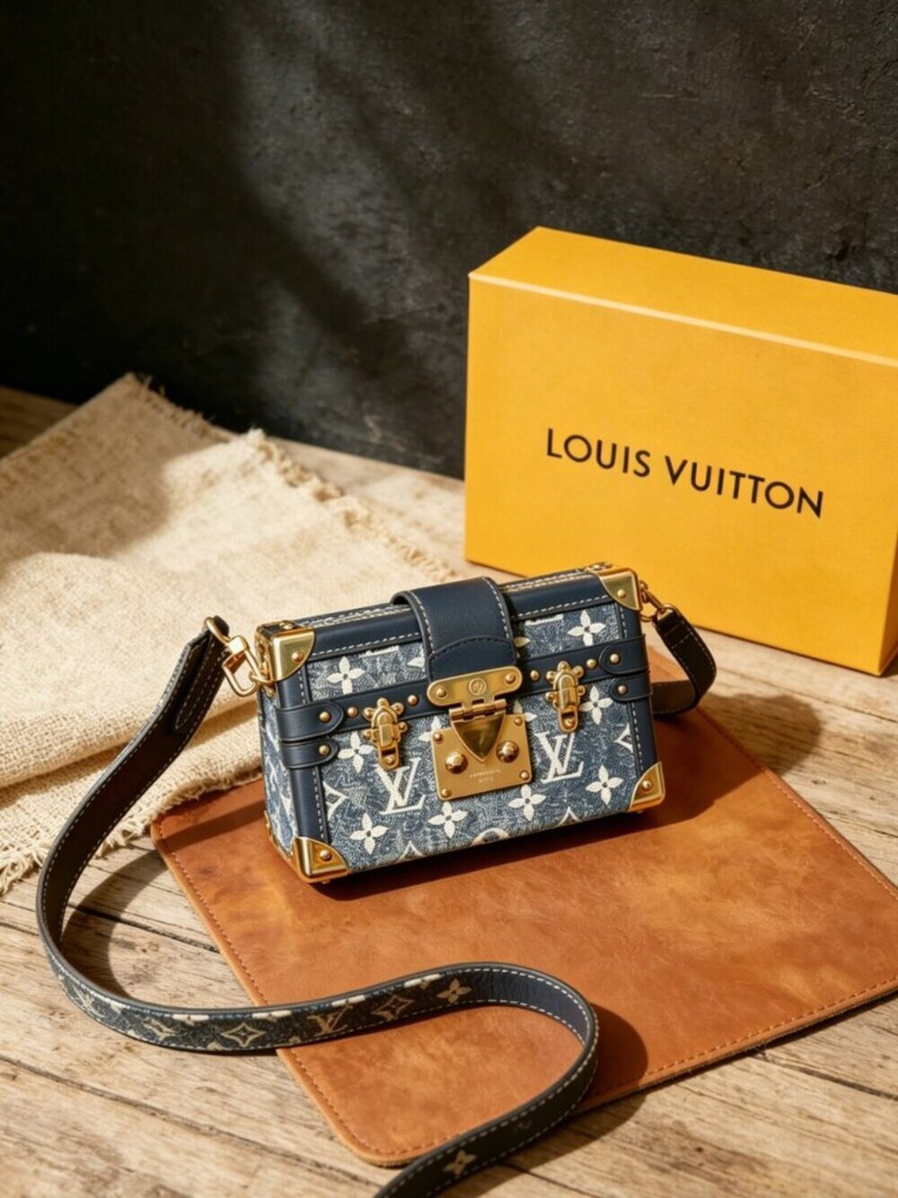 Louis Vuitton Petite Malle Monogram Jacquard Denim